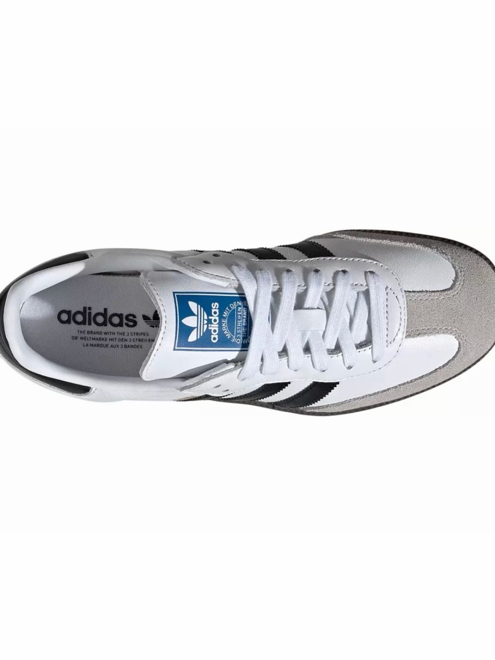 adidas Samba Low-Profile Sneaker in White, Black, Gray - Picture 4 of 12